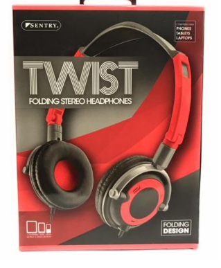 AURICULARES ESTÉREO PLEGABLES SENTRY TWIST ROJO H0425